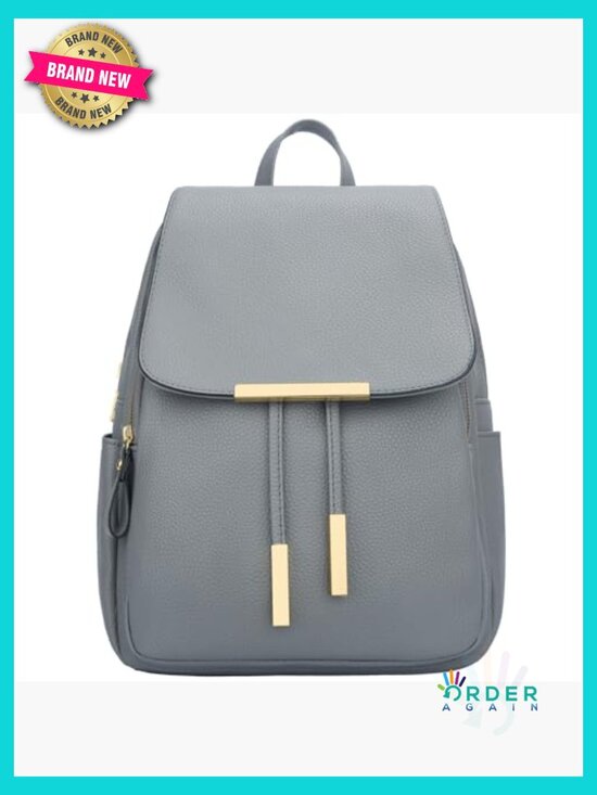 Trendy Faux Leather Backpack Purse for Women Daypack Travel Shoulder Bag Casual main image 5